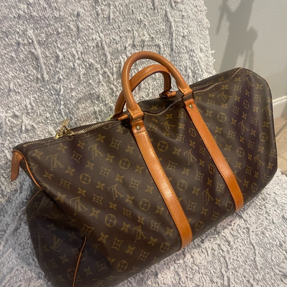 Authentic Louis Vuitton LV BOSTON BAG Keepall 55 Monogram Pre love LV